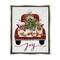 Stupell Industries Joy Holiday Red Gift Truck Framed Floater Canvas Wall Art